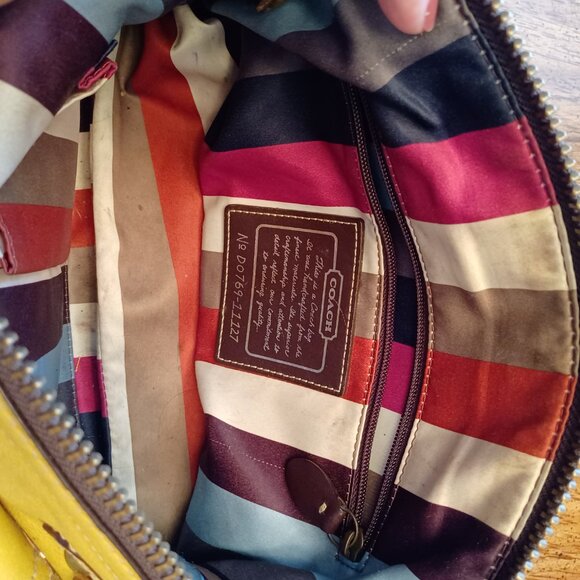 Coach 65th Anniversary Legacy Yellow Leather Satchel - Picture 8 of 12